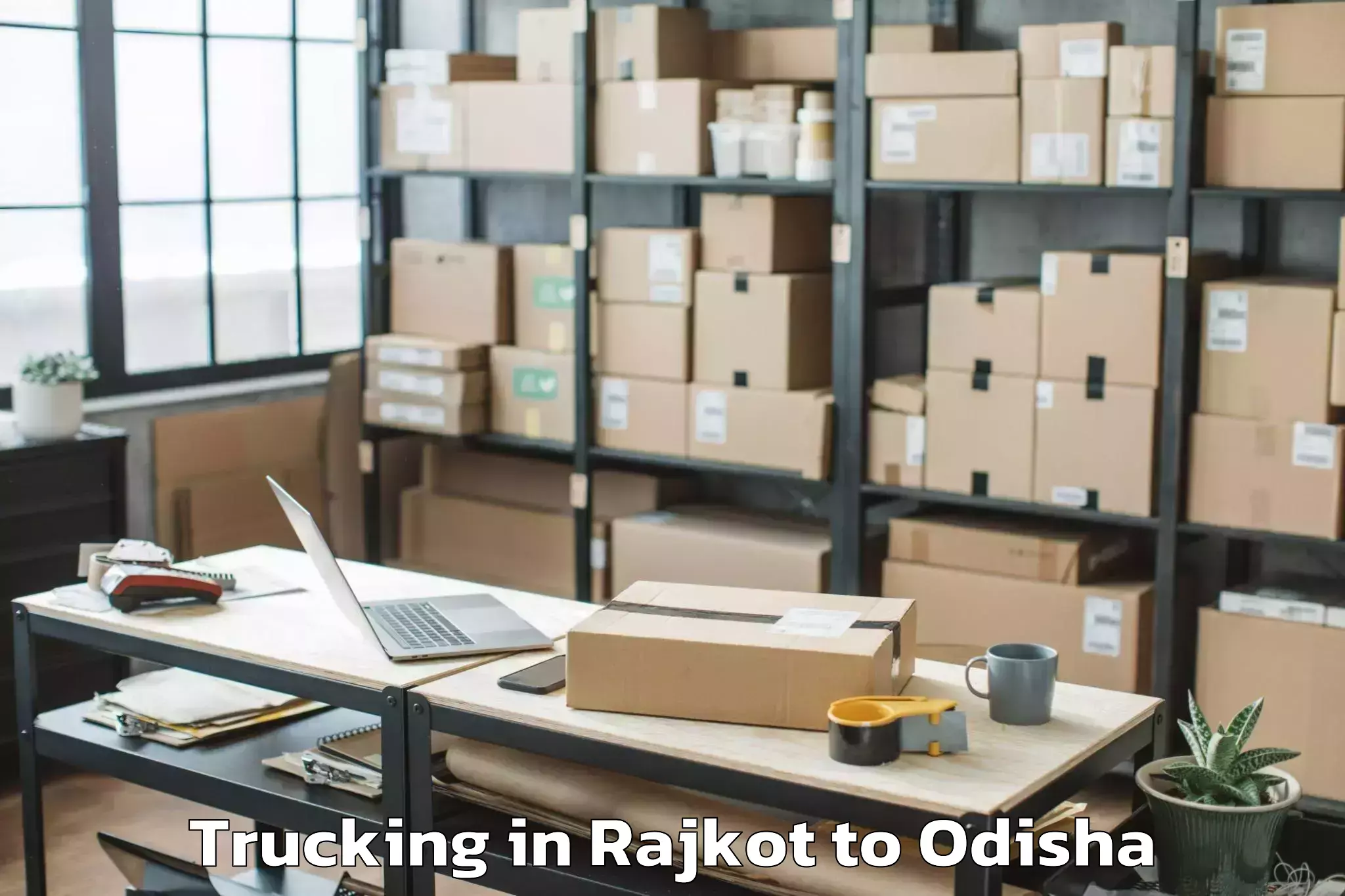 Easy Rajkot to Banigochha Trucking Booking